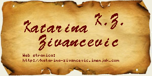 Katarina Živančević vizit kartica